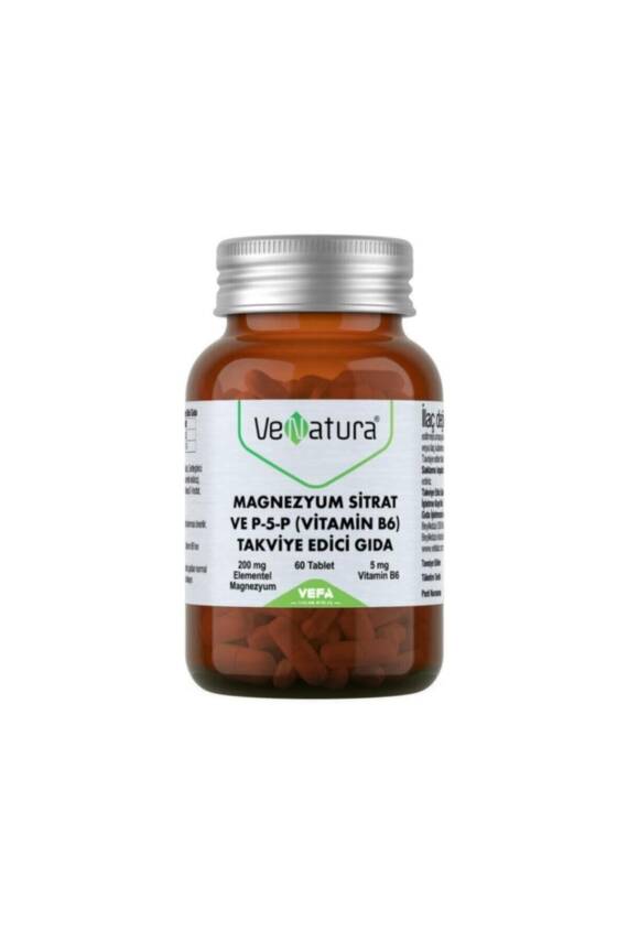 Venatura Magnezyum Sitrat Ve P-5-P (VİTAMİN B6) Takviye Edici Gıda 60 Tablet